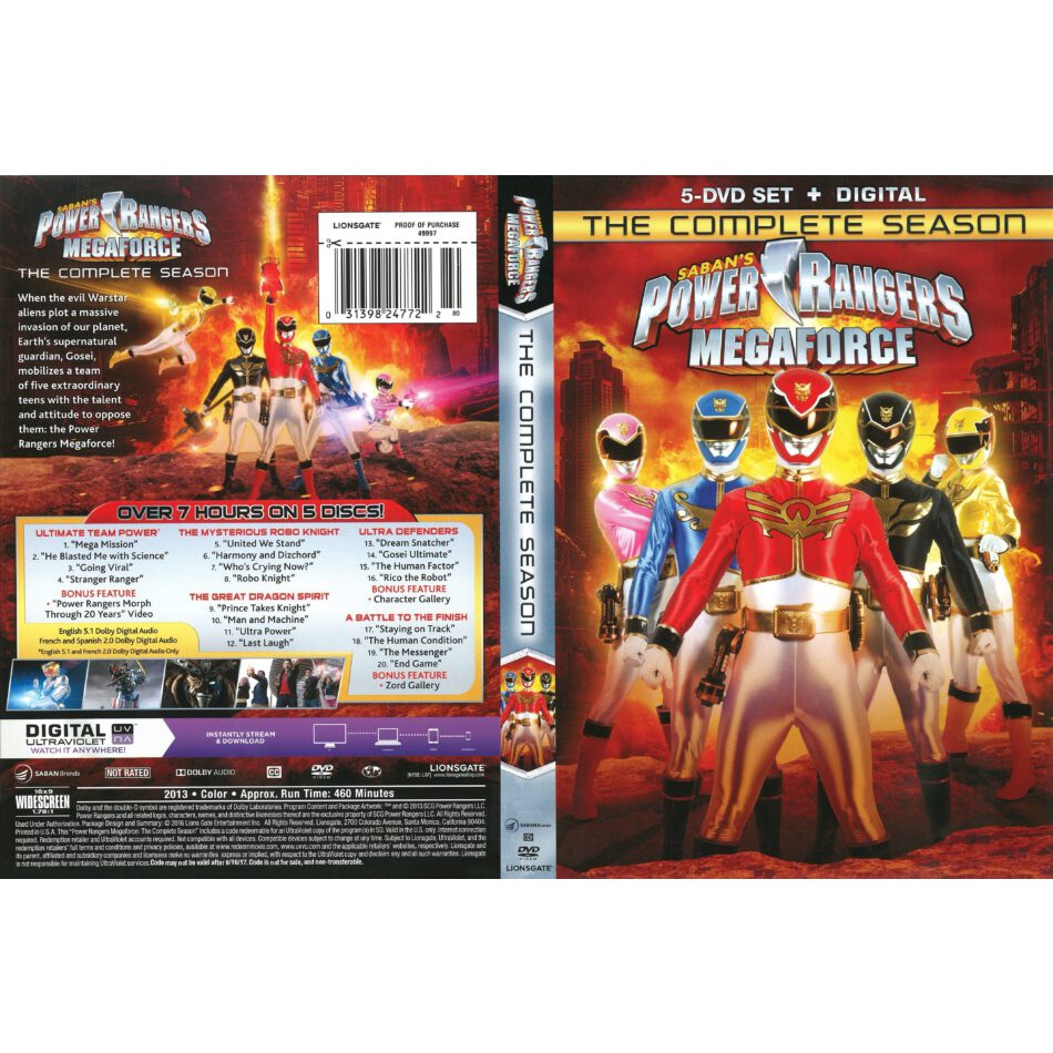 Power Rangers Megaforce 2dvd completo