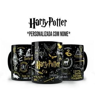 Caneca Harry Potter Clássica com Nome Personalizado