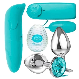 Plug Anal + Vibro Bullet + Vibrador Feminino Ponto G + Egg Ovo Masturbador Masculino Sex Shop