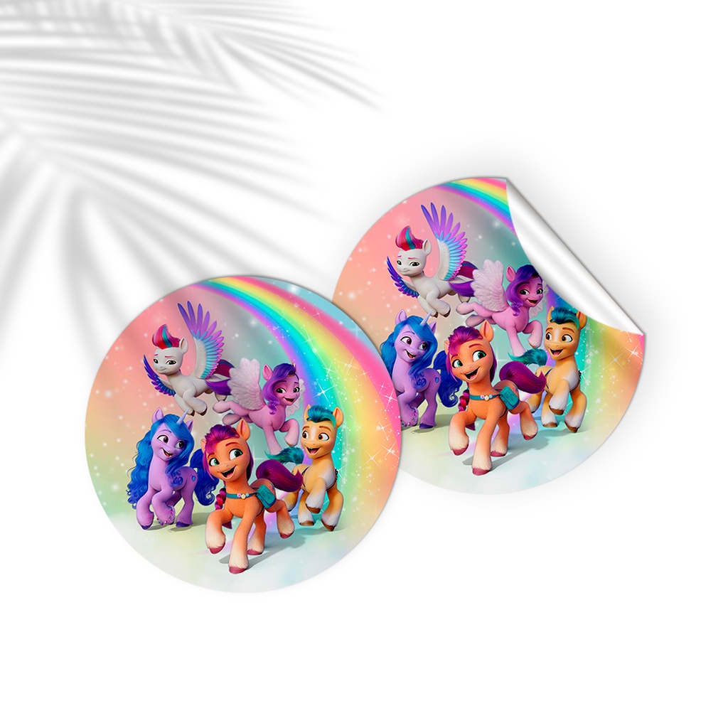 Adesivo 4,8x8,6cm Personalizado My Little Pony 20 unidades