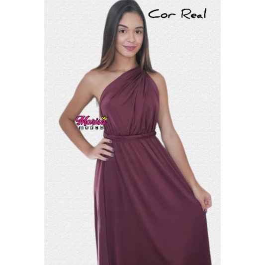 Vestido festa clearance vinho longo