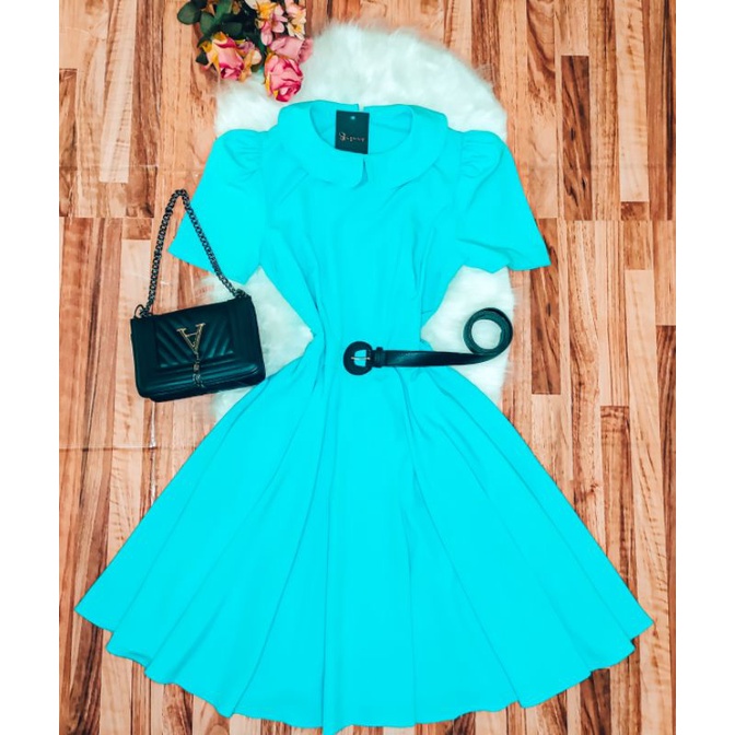 Vestido Feminino Princesa Azul Tiffany Shopee Brasil