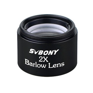 SVBONY Lente Barlow 2X Rosca M28.6 para oculares de telescópio padrão de 1,25 polegadas