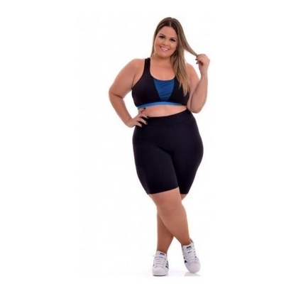 Bermuda Legging Plus Size G1 G2 G3 Cós Alto