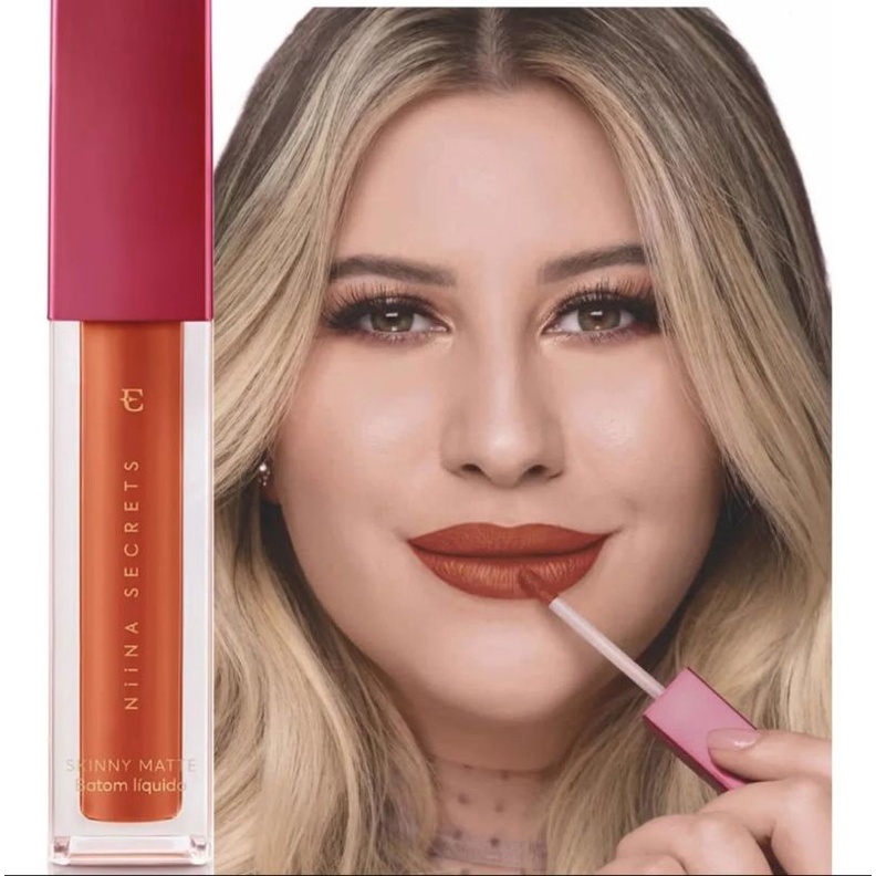 Batom eudora Líquido Niina Secrets Skinny Matte Ambar Tulipa ml Shopee Brasil