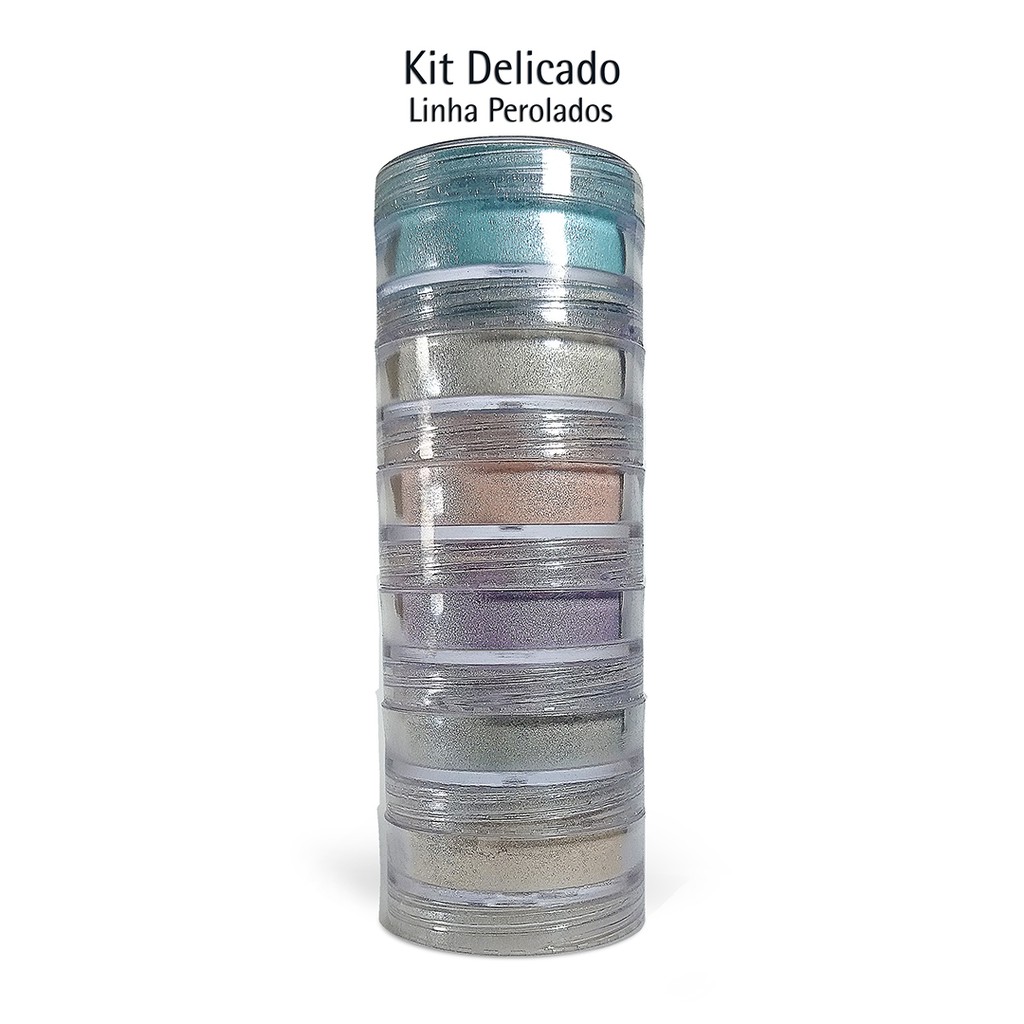 Pó Mágico Para Biscuit Perolado Chuva De Estrelas Kit Delicado
