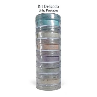 Pó Mágico Para Biscuit Perolado Chuva De Estrelas Kit Delicado