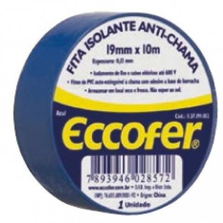Fita Isolante Azul 19mm X 10m - Eccofer