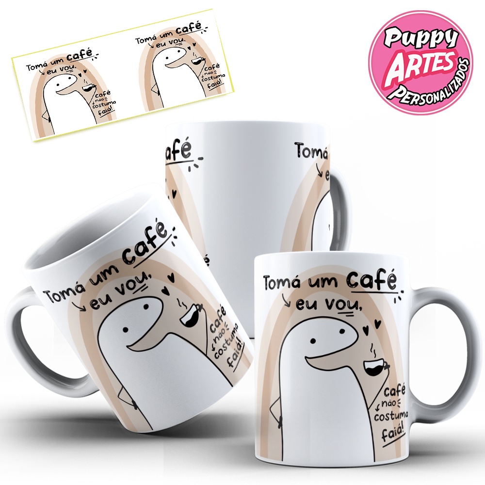 Caneca Flork Meme Tomá um Café eu Vou