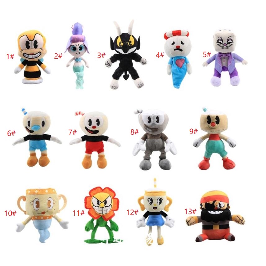 Jogo Cuphead Chalice 25cm Pelúcia Boneco Para Crianças