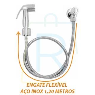 Ducha Higiênica Acionamento 1/4 De Volta Abs Cromada Para Banheiro Lavatório Lavabo Cd. 5150