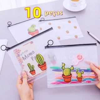 10 Peças Necessaire Bolsinha Estampada E Impermeável 21*17cm, Estojo Transparente em Oferta na Shopee