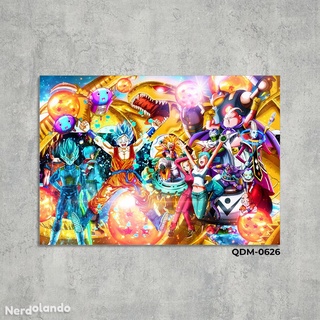 Quadro Dragon Ball Goku Super Sayajin Blue 43x63cm - MDF