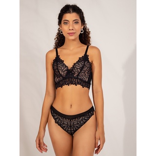 Conjunto De Lingerie Com Bojo De Renda Sexy Elástico 6923