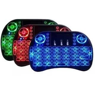 Mini Teclado Controle Sem Fio Para Smart Tv Tv Box Pc Iluminado Otimo MING