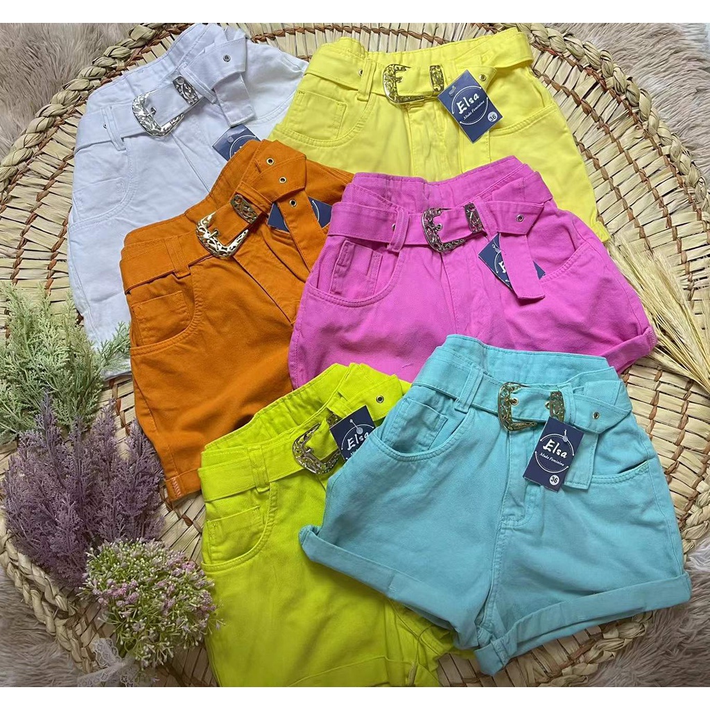 Shorts sales jeans colorido