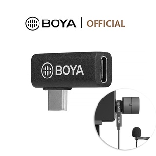 BOYA BY-K5 Type-C (Macho) Para Tipo Fêmea) Ângulo Direito 90 ° Conversor Adaptador De Áudio Celular Android Laptop PC