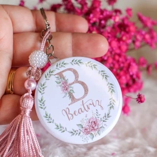 Chaveiro Personalizado com Letra Floral e nome (Temos outros kits com desconto)