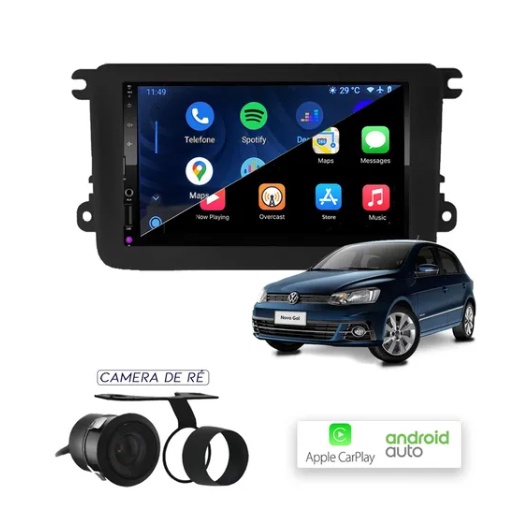 Kit Multimídia Mp5 Carplay E Android Auto Volkswagen Gol G7 | Shopee Brasil