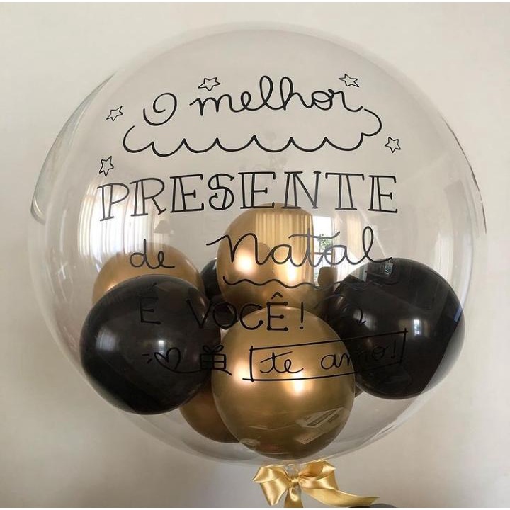 Balão Bubble + Frase Personalizada | Shopee Brasil