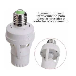 Sensor De Presença Com Fotocélula Para Lâmpada Soquete E27