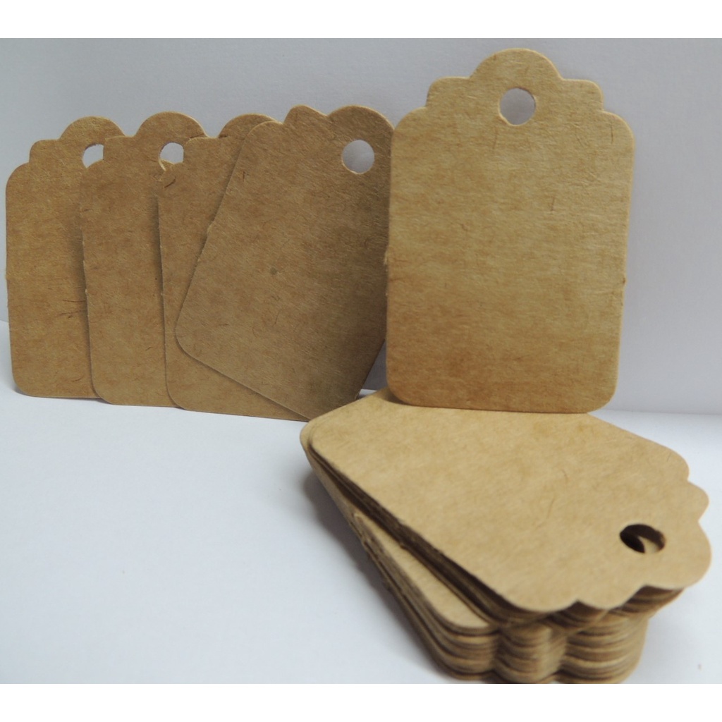 100 UN Tags papel kraft mod. Arabesco | Shopee Brasil