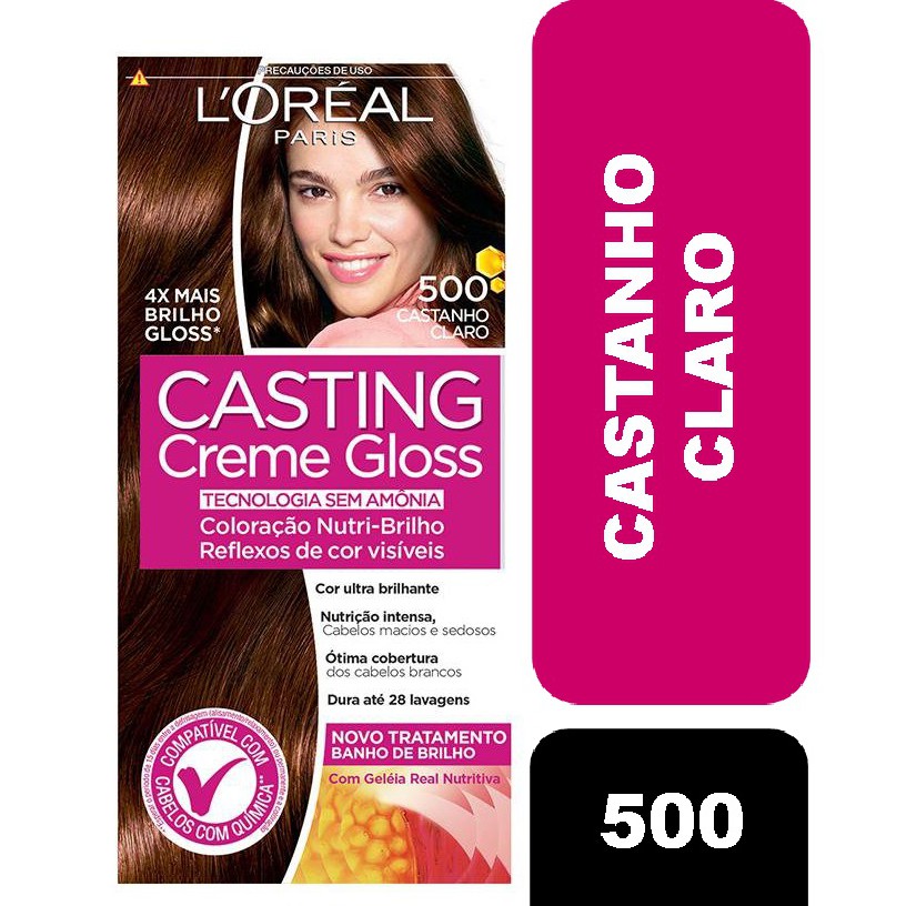 Tonalizante Casting Creme Gloss Castanho Claro 500 | Shopee Brasil