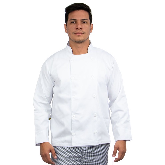 Dolmã chef cozinha masculino branco