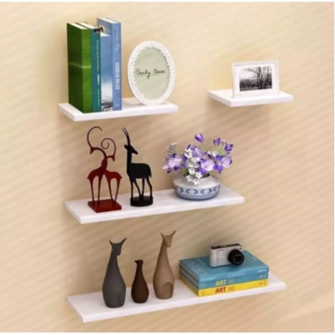 Kit 3 Prateleiras Reta 20/30/40 cm Mdf P/ Decoração , Parede , Cozinha, Sala e Quarto