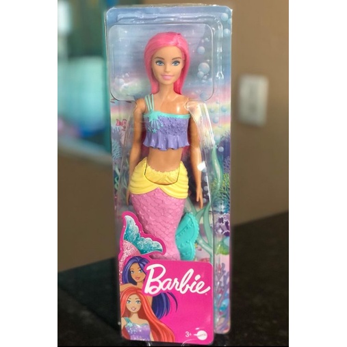 Barao Mattel Barbie Sereia Cabelos Rosa