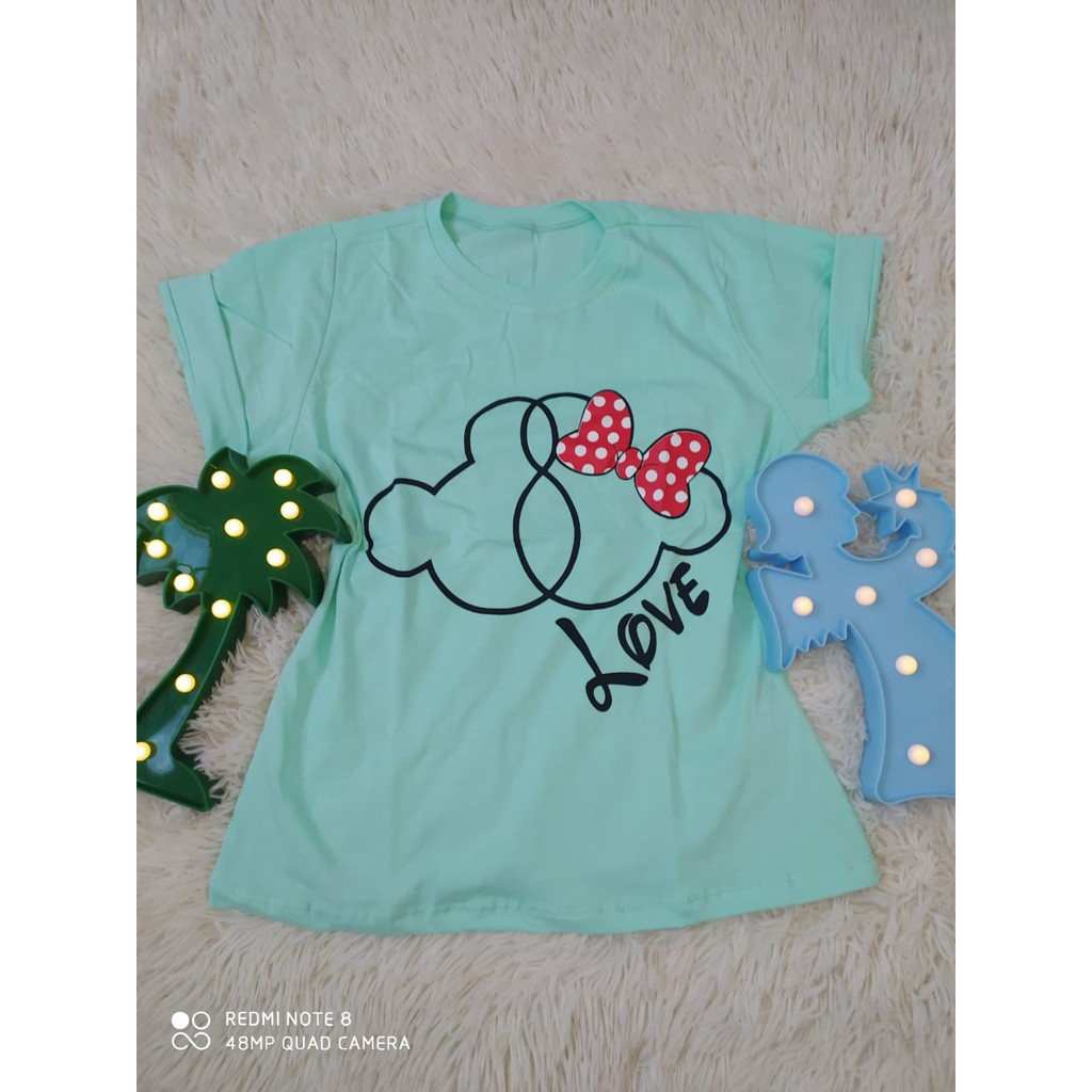 T-SHIRTS FEMININA ALGODÃO PRETO SILK MICKEY AND MINNIE - LOJA de T-SHIRTS