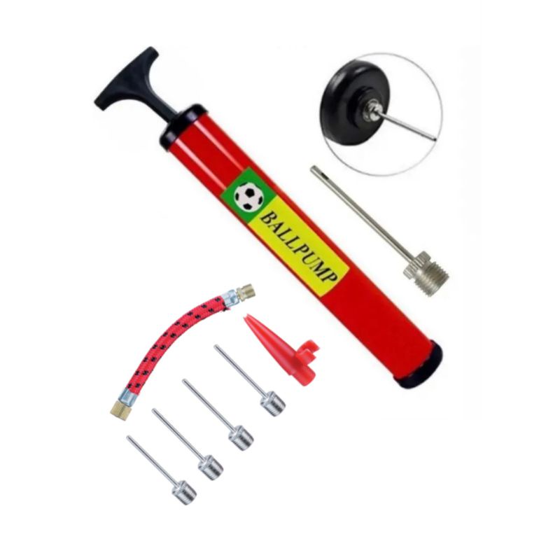 Kit Bomba De Ar Para Encher Bola Com Bico Agulha E Mangueira Bomba ...