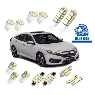kit de lampada led Honda Civic super branca t10 carro automotivo