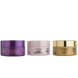 Cronograma Capilar 3 Máscaras Super + Ouro + Caviar 300 ml
