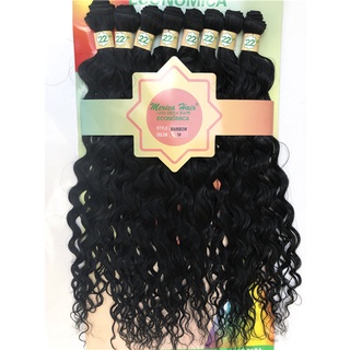 Cabelo 100% Organico Cacheado Brazuca Original Super Star- 1Pct/280grs (1#:  Preto Intenso)