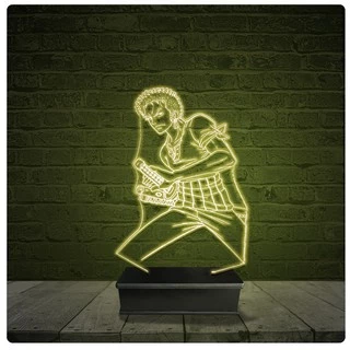 Led Luminária Acrílico Abajur - Zoro One Piece