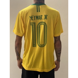 Camiseta Unissex Neymar Jr Copa 2022 Número 10 Seleção Brasileira