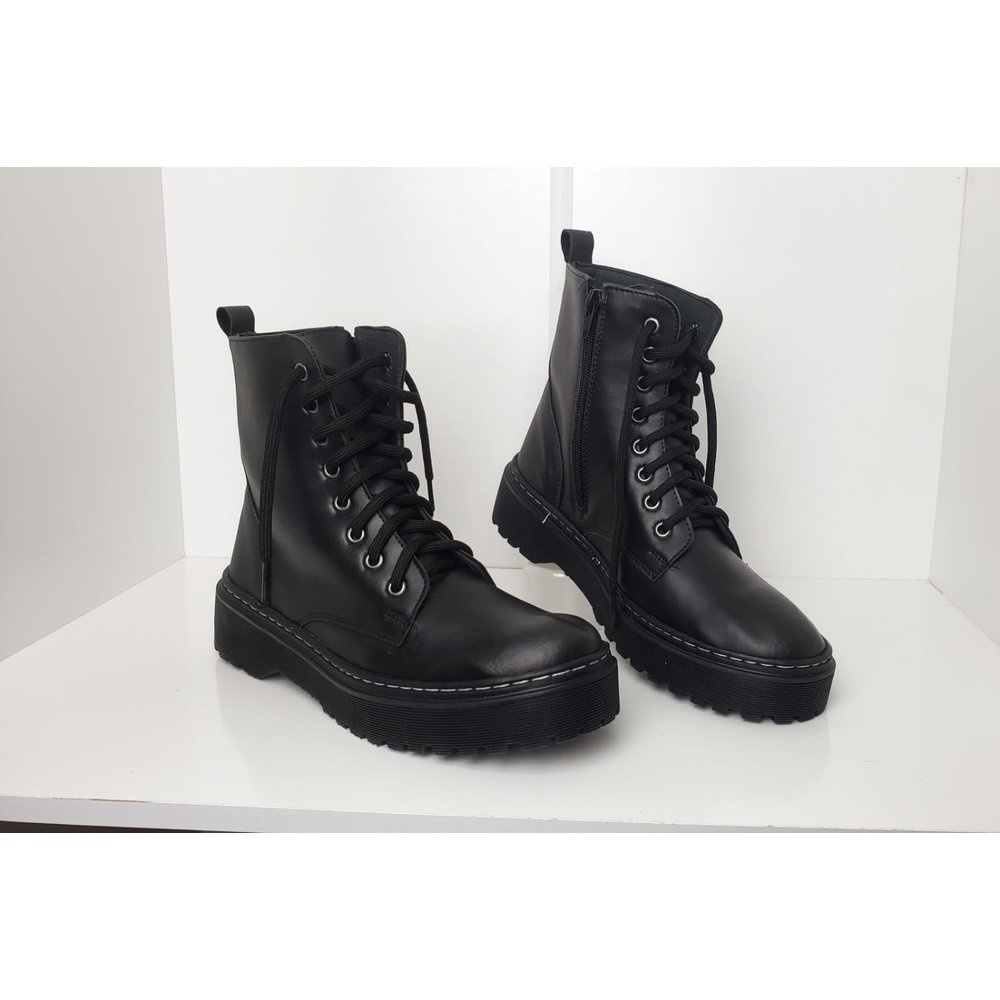 Bota Coturno Vegano Preto - Santacrow