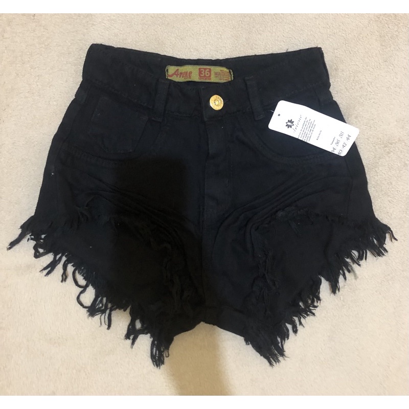 Shorts feminino hot sale jeans preto