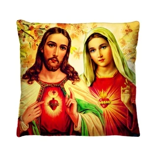 Capa de Almofada 40x40 Maria e Jesus