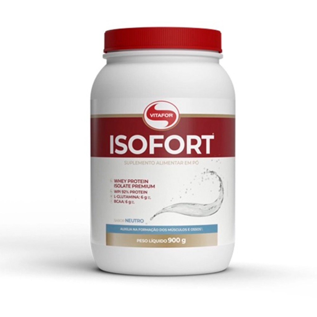 Whey Protein Isolate Premium Isofort – neutro – 900g – Vitafor
