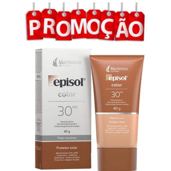 Episol Color FPS 30 Pele Morena 40g | Shopee Brasil