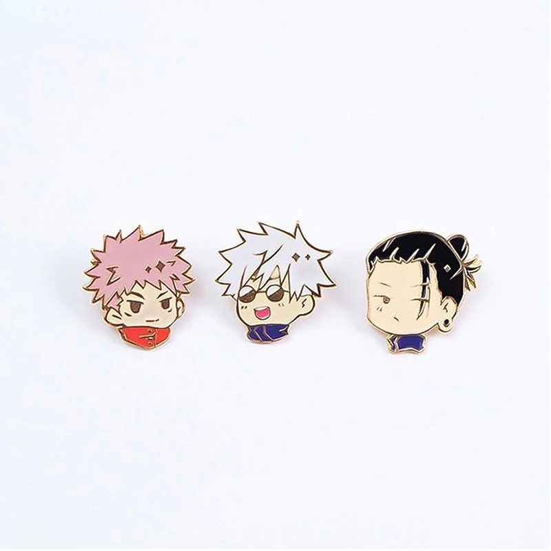 5 Stück Satoru Gojo Anime Badge Pins - Jujutsu Kaisen Cosplay Abzeichen 6x4,5cm