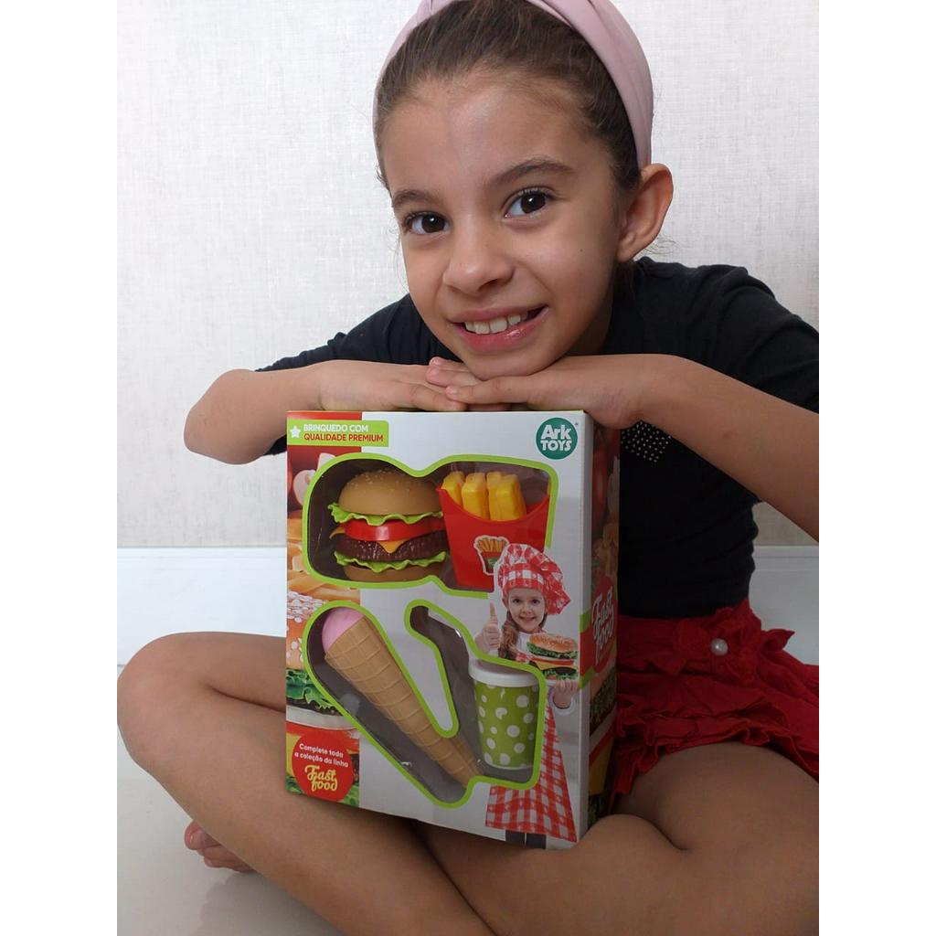 Tuseang Casa Play Fast Food Set, Brinquedo De Cozinha Infantil Jogo De  Comida Acessórios De Cozinha Brinquedo De Comida E Hambúrguer E  Cachorro-quente De Plástico, Adequado Para Jogos De Vestir, Presentes De