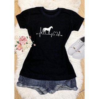 Camiseta Feminina Baby Look Country Branca Cavalo - John Country