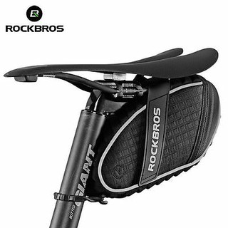 RockBros Bolsa De Selim De Bicicleta Refletiva 3D Preta À Prova D