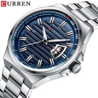 CURREN Relógio Masculino Original/Simples/Retrô/Aço Inoxidável/Calendário/Moderno/Casual/Esportivo/Executivo/À Prova D