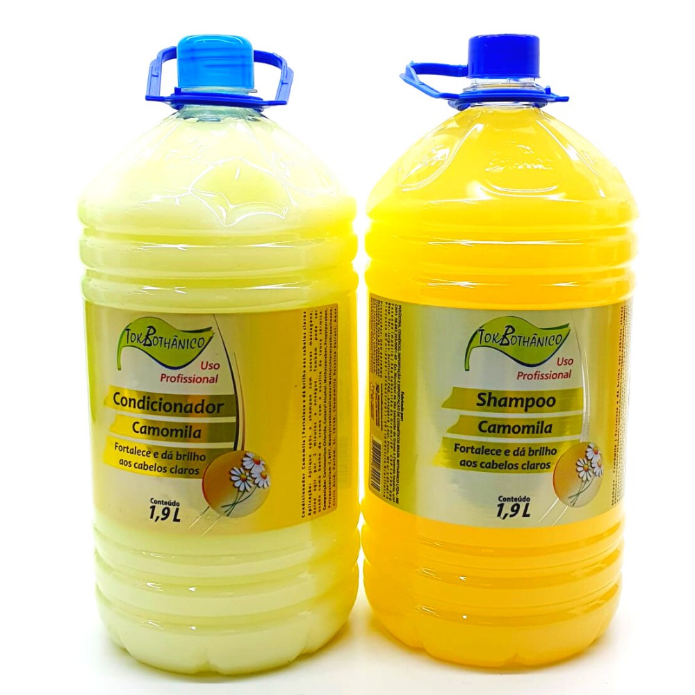 Shampoo e Condicionador de Camomila Clareia Cabelos 1,9L Profissional