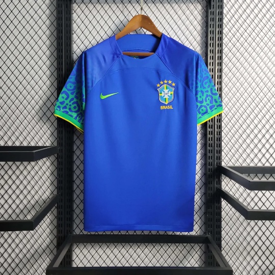 Camisa de Time Seleção Brasil / COPA 2022 - Preta Branca Azul e Amarela /  Qualidade Premium