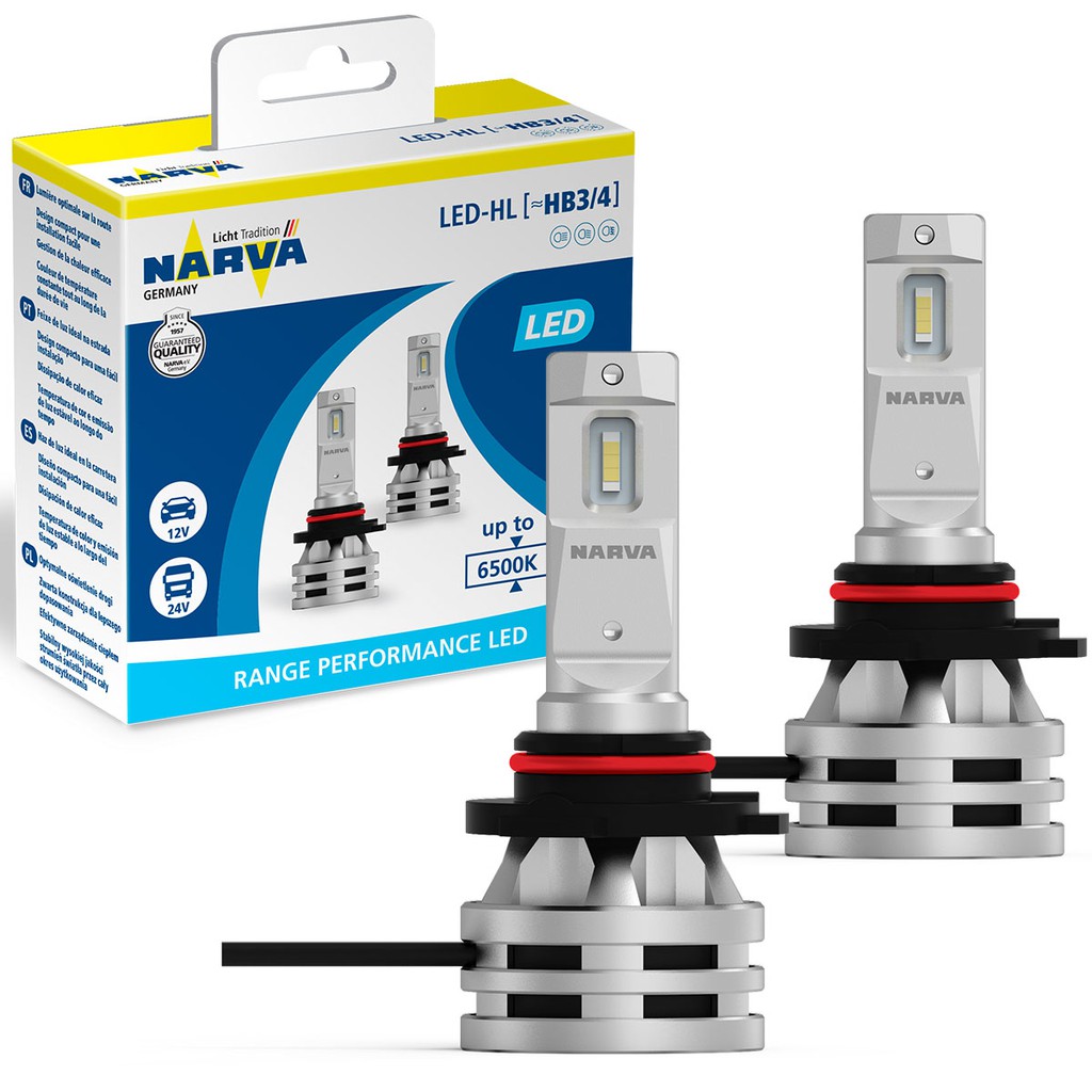 LAMPADA LED NARVA HB3 HB4 12/24V 24W RANGE PERFORMANCE LED 6500K ...